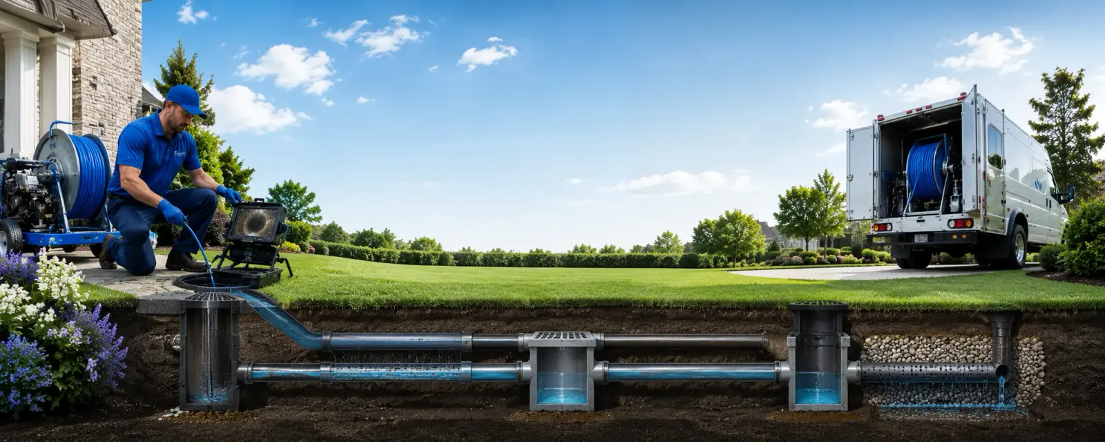 Outdoor drain cleaning information for Monroe, NY